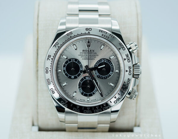 Rolex 116509 COSMOGRAPH DAYTONA WHITE GOLD SILVER DIAL 2022 WARRANTY FULL SET