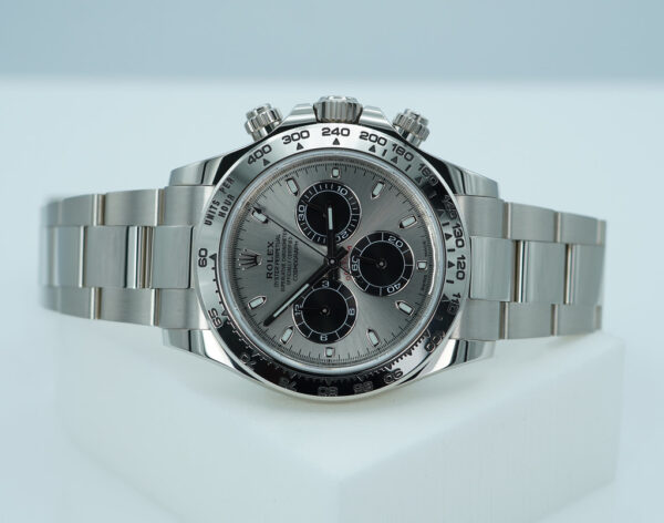 Rolex 116509 COSMOGRAPH DAYTONA WHITE GOLD SILVER DIAL 2022 WARRANTY FULL SET - Image 10