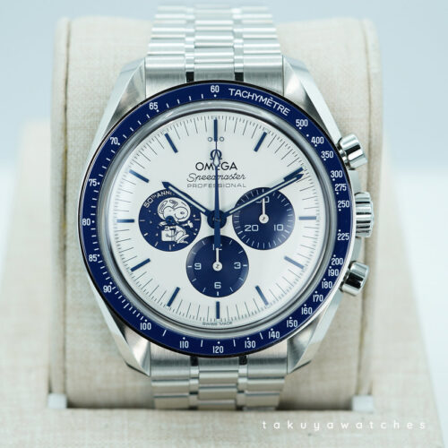 Omega SPEEDMASTER SILVER SNOOPY AWARD 50TH ANNIVERSARY EXTRA 3861 BRACELET FULL SET