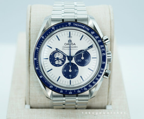 Omega SPEEDMASTER SILVER SNOOPY AWARD 50TH ANNIVERSARY EXTRA 3861 BRACELET FULL SET