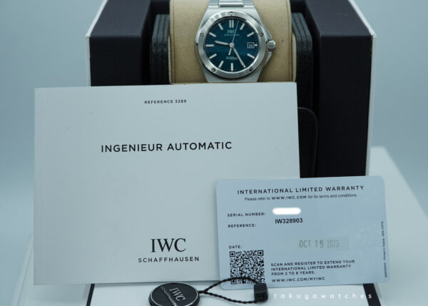 IWC IW328903 INGENIEUR AQUA GREEN AUTOMATIC 40MM 2023 WARRANTY FULL SET - Image 2