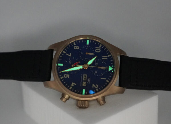 IWC IW388109 PILOT CHRONOGRAPH BRONZE BLUE DIAL 41MM 2022 WARRANTY FULL SET - Image 13