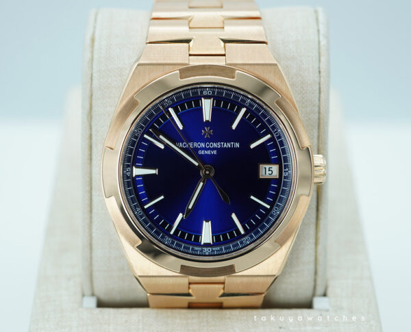 Vacheron CONSTANTIN OVERSEAS 18K ROSE GOLD BLUE DIAL 4500V 2022 FULL SET