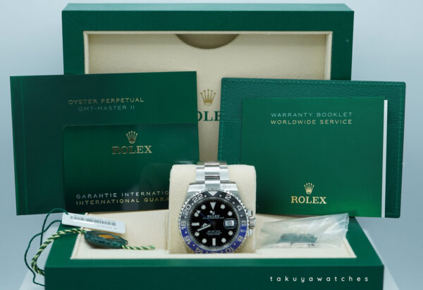 Rolex 126710BLNR GMT MASTER 2 BLACK BLUE BEZEL NEW MODEL 2023 WARRANTY FULL SET - Image 2