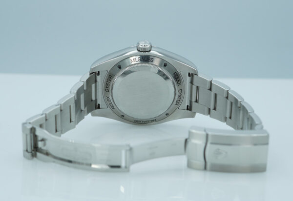 Rolex 116400GV MILGAUSS GREEN CRYSTAL BLACK DIAL 2021 WARRANTY FULL SET - Image 8