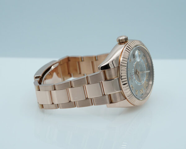 Rolex 326935 SKY-DWELLER 18K ROSE GOLD SUNDUST ROMAN DIAL BOXES PAPERS - Image 6
