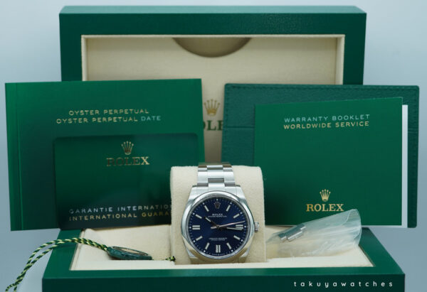 Rolex 124300 OYSTER PERPETUAL 41 BLUE DIAL 2025 WARRANTY FULL SET - Image 2