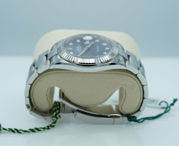 BRAND NEW Rolex 126334 DATEJUST 41 FLUTED BEZEL BLUE DIAMOND DIAL OYSTER BAND 2025 FULL SET - Image 3