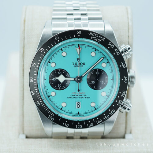 Tudor 79360N BLACK BAY CHRONOGRAPH FLAMINGO BLUE DIAL 2025 FULL SET