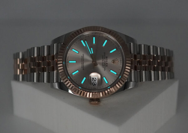 Rolex 126331 DATEJUST 41 ROSE GOLD STEEL SUNDUST DIAL JUBILEE BAND 2024 FULL SET - Image 11
