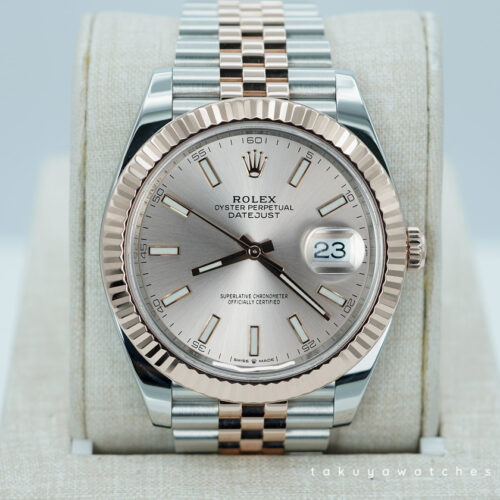 Rolex 126331 DATEJUST 41 ROSE GOLD STEEL SUNDUST DIAL JUBILEE BAND 2024 FULL SET