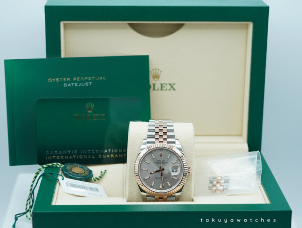 Rolex 126331 DATEJUST 41 ROSE GOLD STEEL SUNDUST DIAL JUBILEE BAND 2024 FULL SET - Image 2