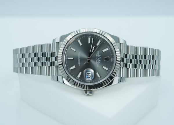 Rolex 126334 DATEJUST 41 FLUTED BEZEL SLATE DIAL JUBILEE BAND 2021 FULL SET - Image 9