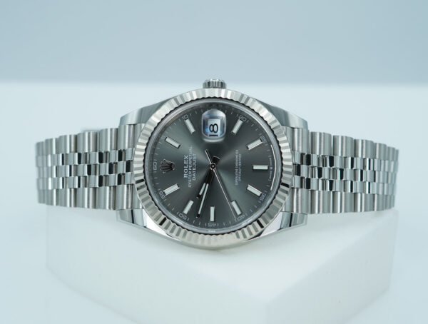 Rolex 126334 DATEJUST 41 FLUTED BEZEL SLATE DIAL JUBILEE BAND 2021 FULL SET - Image 10