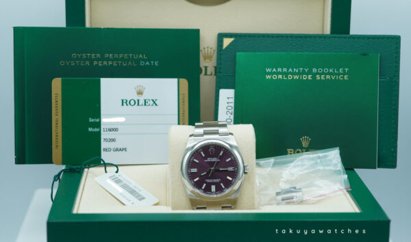 Rolex 116000 OYSTER PERPETUAL 36 GRAPE PURPLE DIAL 2020 BOXES PAPERS - Image 2