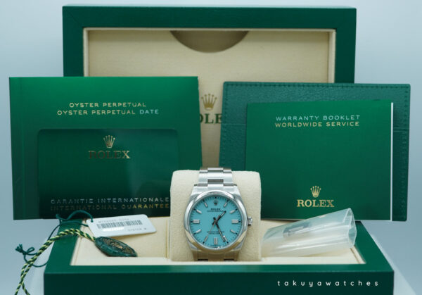 Rolex 126000 OYSTER PERPETUAL 36 TIFFANY TURQUOISE DIAL 2023 WARRANTY BOXES PAPERS - Image 2