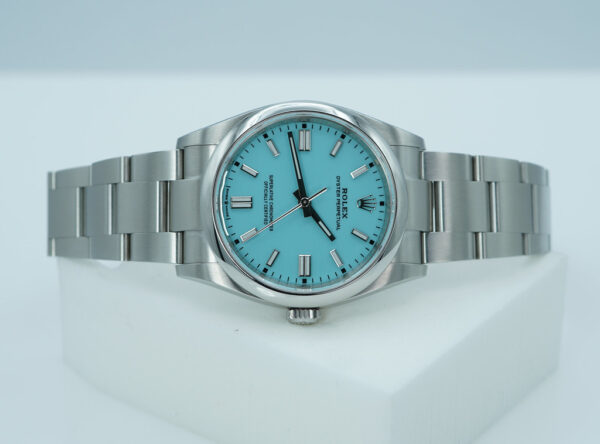 Rolex 126000 OYSTER PERPETUAL 36 TIFFANY TURQUOISE DIAL 2023 WARRANTY BOXES PAPERS - Image 9