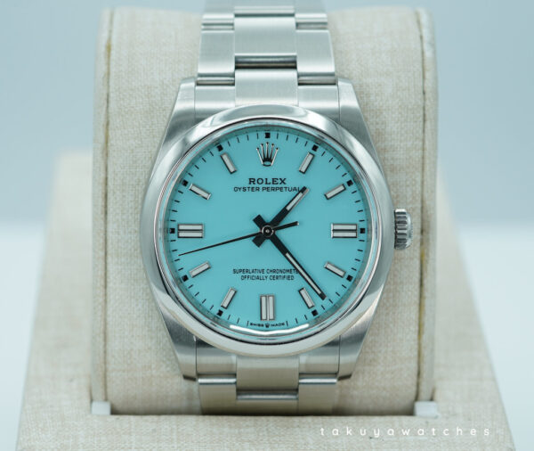 Rolex 126000 OYSTER PERPETUAL 36 TIFFANY TURQUOISE DIAL 2023 WARRANTY BOXES PAPERS