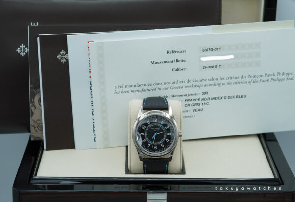 Patek PHILIPPE 6007G WHITE GOLD CALATRAVA SKY BLUE 40MM 2023 FULL SET - Image 2