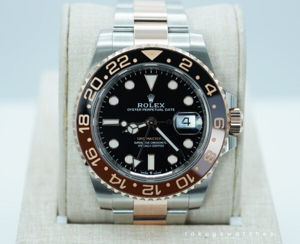 Rolex 126711CHNR GMT MASTER II ROOTBEER ROSE GOLD STEEL 2024 WARRANTY FULL SET