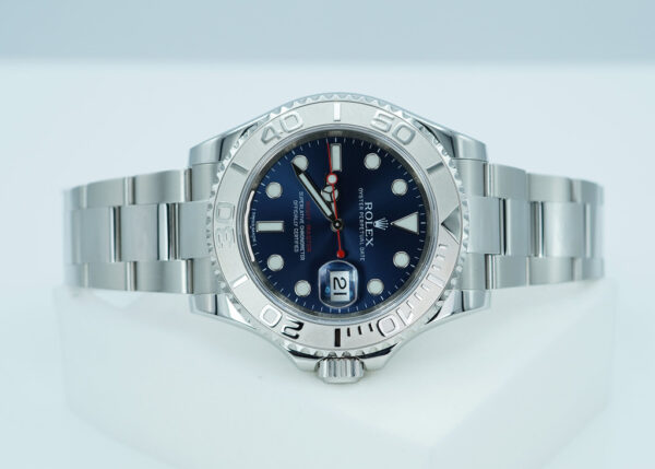 Rolex 116622 YACHTMASTER STAINLESS STEEL PLATINUM BEZEL BLUE DIAL FULL SET - Image 9