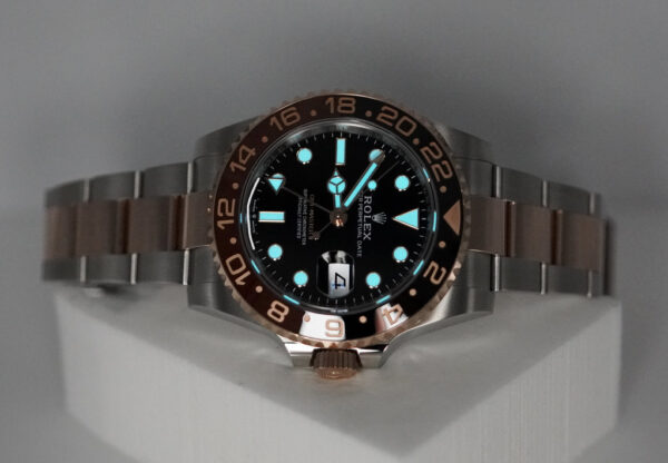 Rolex 126711CHNR GMT MASTER II ROOTBEER ROSE GOLD STEEL 2024 WARRANTY FULL SET - Image 11