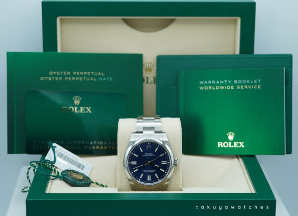 Rolex 124300 OYSTER PERPETUAL 41 BLUE DIAL 2022 WARRANTY FULL SET - Image 2