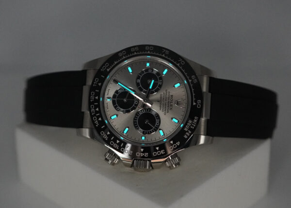 Rolex 116519LN DAYTONA 18K WHITE GOLD OYSTERFLEX STEEL DIAL 2021 WARRANTY FULL SET - Image 11