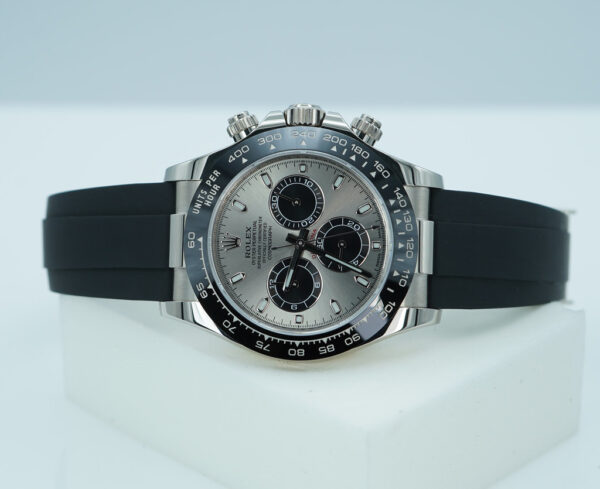 Rolex 116519LN DAYTONA 18K WHITE GOLD OYSTERFLEX STEEL DIAL 2021 WARRANTY FULL SET - Image 10