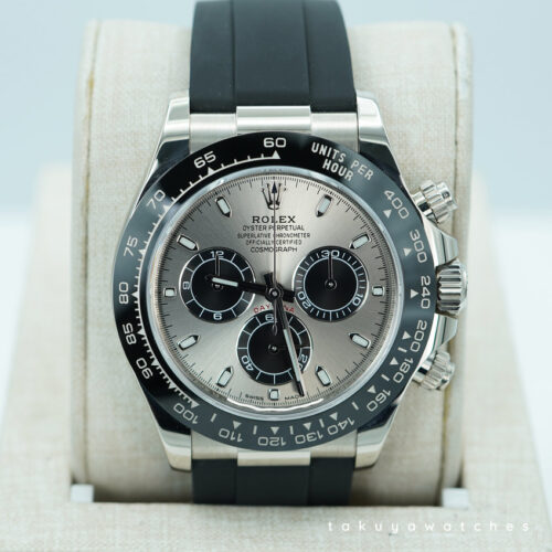 Rolex 116519LN DAYTONA 18K WHITE GOLD OYSTERFLEX STEEL DIAL 2021 WARRANTY FULL SET