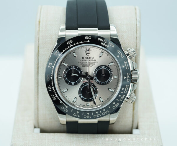 Rolex 116519LN DAYTONA 18K WHITE GOLD OYSTERFLEX STEEL DIAL 2021 WARRANTY FULL SET