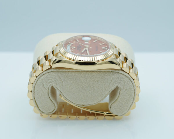 Rolex 128238 DAY DATE 36 YELLOW GOLD CARNELIAN DIAL 2024 WARRANTY FULL SET - Image 3