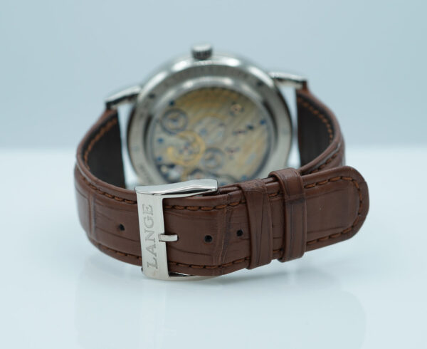 A. Lange & Sohne LANGE 1 TIMEZONE 116.039 18K WHITE GOLD SILVER DIAL FULL SET - Image 8