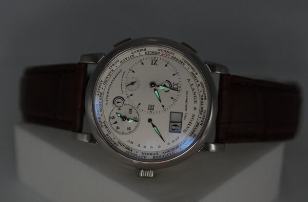 A. Lange & Sohne LANGE 1 TIMEZONE 116.039 18K WHITE GOLD SILVER DIAL FULL SET - Image 12