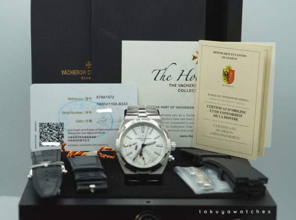 Vacheron CONSTANTIN OVERSEAS DUAL TIME 7900V SILVER DIAL 2022 WARRANTY FULL SET - Image 2