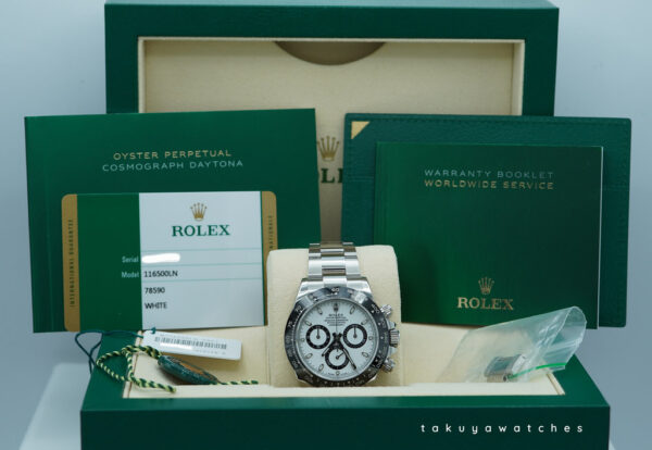 Rolex 116500LN COSMOGRAPH DAYTONA STEEL WHITE PANDA DIAL 2019 FULL SET - Image 2