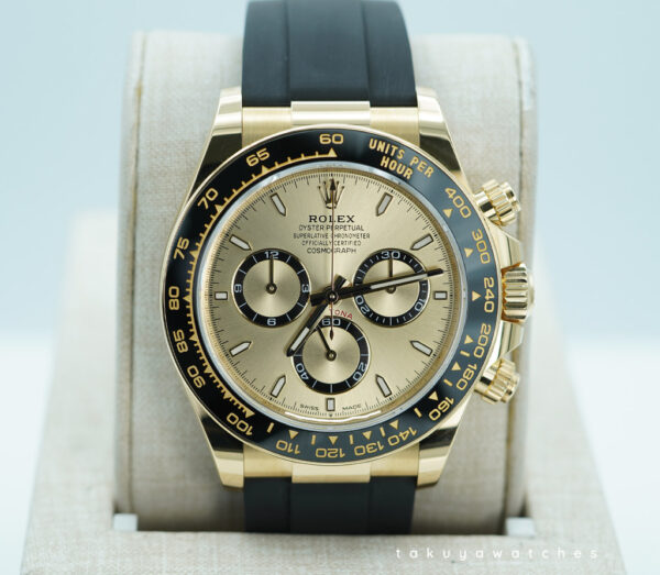 Rolex 126518LN DAYTONA YELLOW GOLD CHAMPAGNE DIAL OYSTERFLEX NEW MODEL 2024 FULL SET