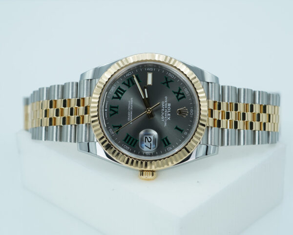 Rolex 126333 DATEJUST 41 YELLOW GOLD STEEL WIMBLEDON DIAL JUBILEE 2022 WARRANTY FULL SET - Image 9