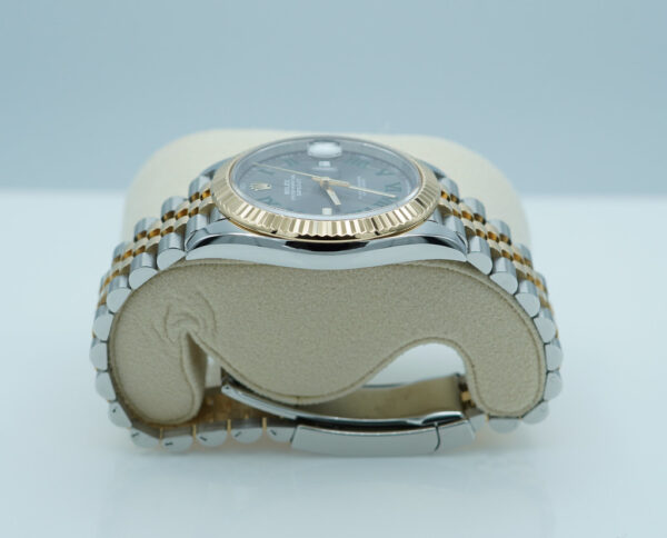 Rolex 126333 DATEJUST 41 YELLOW GOLD STEEL WIMBLEDON DIAL JUBILEE 2022 WARRANTY FULL SET - Image 3
