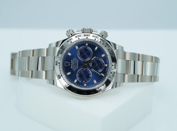 NEW Rolex 116509 COSMOGRAPH DAYTONA 18K WHITE GOLD BLUE DIAL 2022 WARRANTY FULL SET - Image 10
