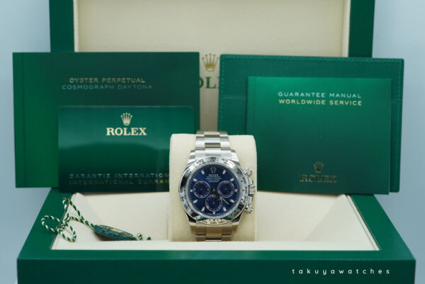 NEW Rolex 116509 COSMOGRAPH DAYTONA 18K WHITE GOLD BLUE DIAL 2022 WARRANTY FULL SET - Image 2