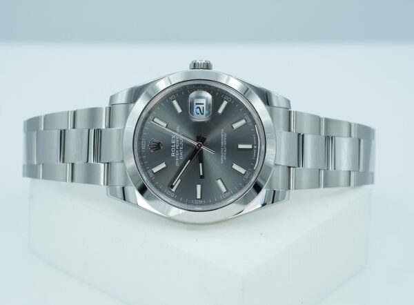 Rolex 126300 DATEJUST 41 SLATE STICK DIAL OYSTER BAND 2024 WARRANTY FULL SET - Image 10