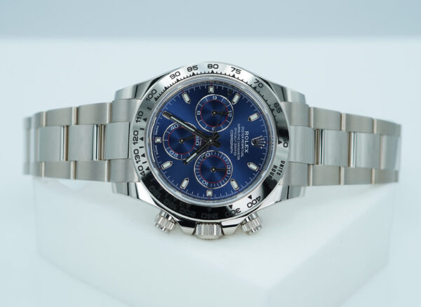 NEW Rolex 116509 COSMOGRAPH DAYTONA 18K WHITE GOLD BLUE DIAL 2022 WARRANTY FULL SET - Image 9