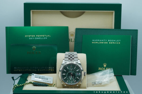 Rolex 336934 SKY-DWELLER MINT GREEN DIAL JUBILEE BAND NEW MODEL 2024 WARRANTY FULL SET - Image 2