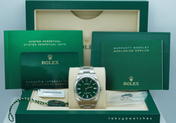 Rolex 126000 OYSTER PERPETUAL 36 GREEN DIAL 2021 WARRANTY FULL SET - Image 2