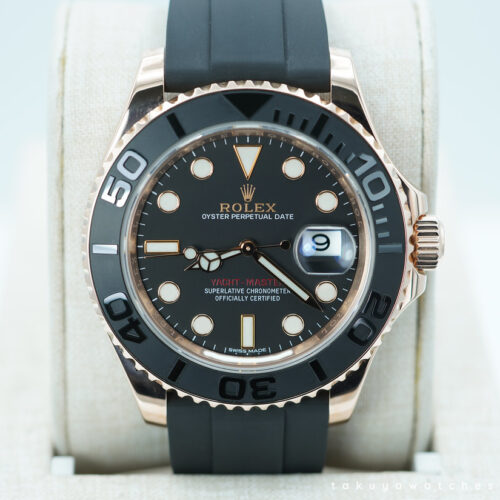 Rolex 116655 YACHTMASTER EVEROSE GOLD CERAMIC BEZEL OYSTERFLEX 40MM FULL SET