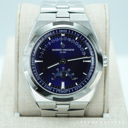 Vacheron CONSTANTIN OVERSEAS 4000V MOONPHASE RETROGRADE DATE BLUE DIAL 2025 FULL SET