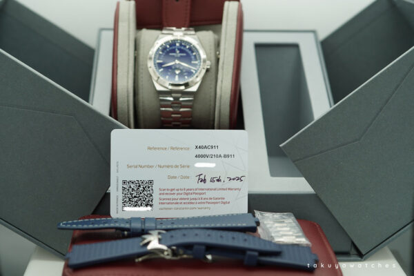 Vacheron CONSTANTIN OVERSEAS 4000V MOONPHASE RETROGRADE DATE BLUE DIAL 2025 FULL SET - Image 2