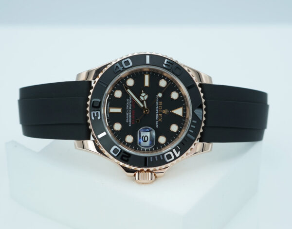 Rolex 116655 YACHTMASTER EVEROSE GOLD CERAMIC BEZEL OYSTERFLEX 40MM FULL SET - Image 9