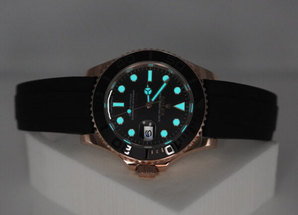 Rolex 116655 YACHTMASTER EVEROSE GOLD CERAMIC BEZEL OYSTERFLEX 40MM FULL SET - Image 11